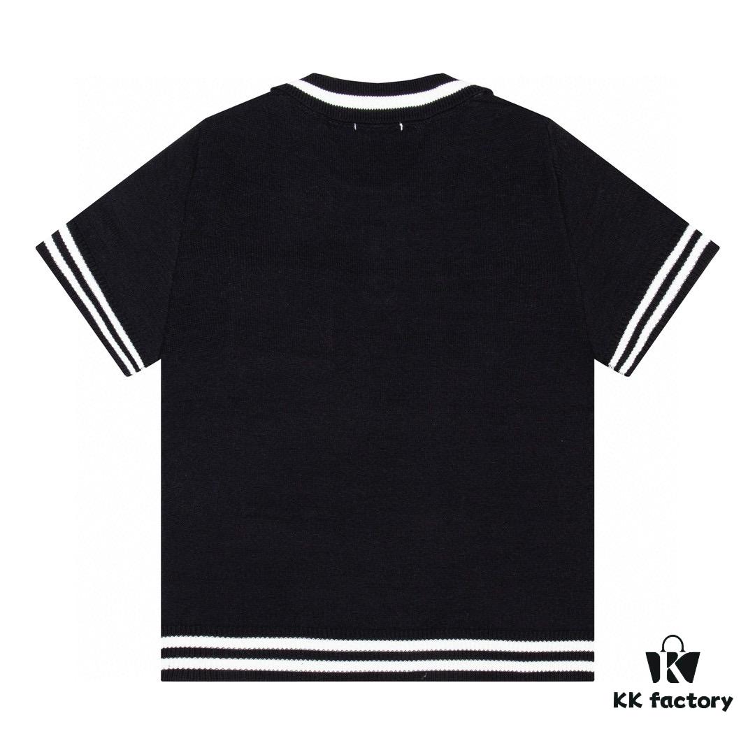 Balmain BALMAIN 2024 New Arrival POLO Short-Sleeve Sweater with Embroidered Logo on Chest Pocket
