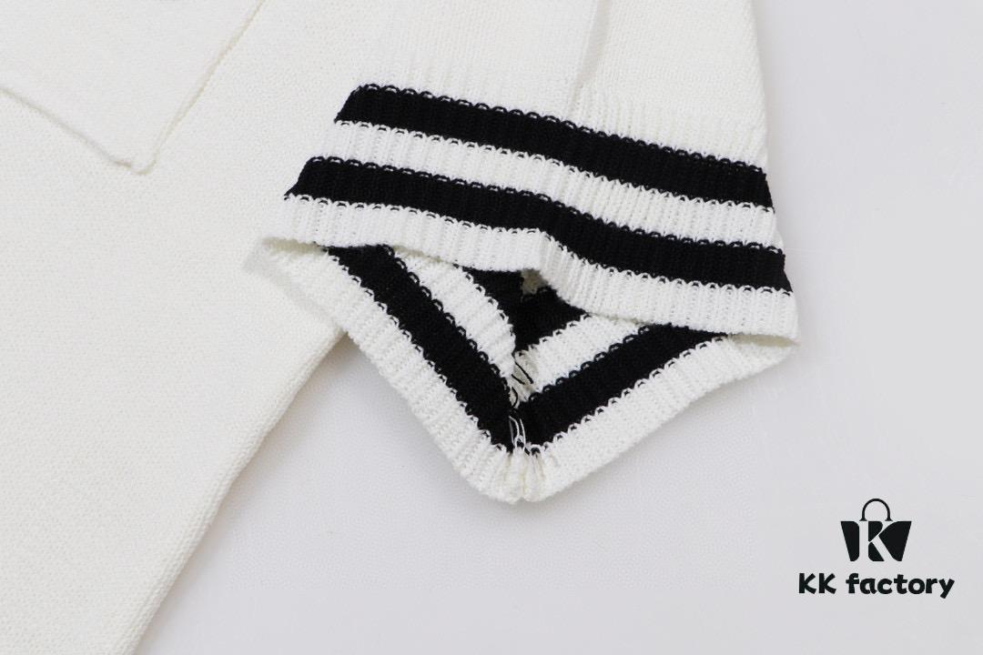 Balmain BALMAIN 2024 New POLO Short-Sleeve Sweater with Embroidered Logo on Chest Pocket