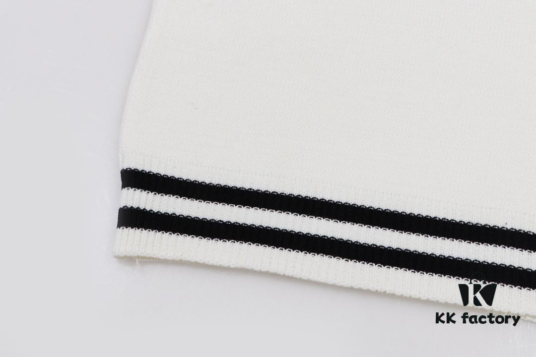 Balmain BALMAIN 2024 New POLO Short-Sleeve Sweater with Embroidered Logo on Chest Pocket