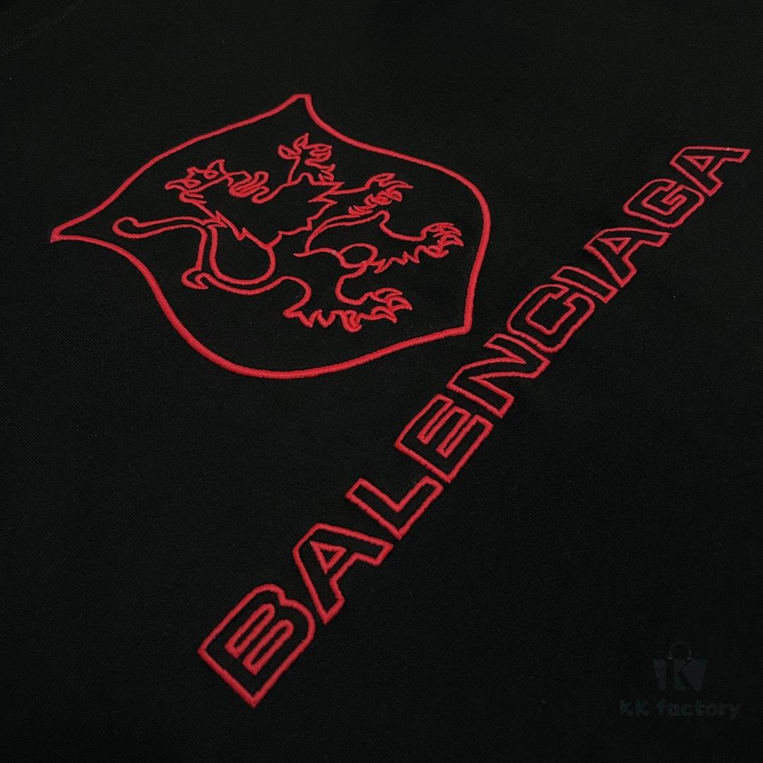 Balenciaga Paris x Manchester United 25SS Spring Collection Premium Embroidered Logo Heavyweight Short Sleeve T-Shirt
