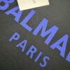 Balmain* Heavyweight 320g Cotton T-Shirt, Thick and Breathable Loose-Fit Short-Sleeve Crew Neck Tee with Logo Print Design, Spring/Summer New Arrival Fashion Casual Wear