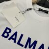 Balmain* 320g Heavyweight Cotton T-Shirt, Thick and Breathable Loose-Fit Short-Sleeve Crew Neck Tee, Fashionable Spring and Summer New Arrival with Printed Logo Design