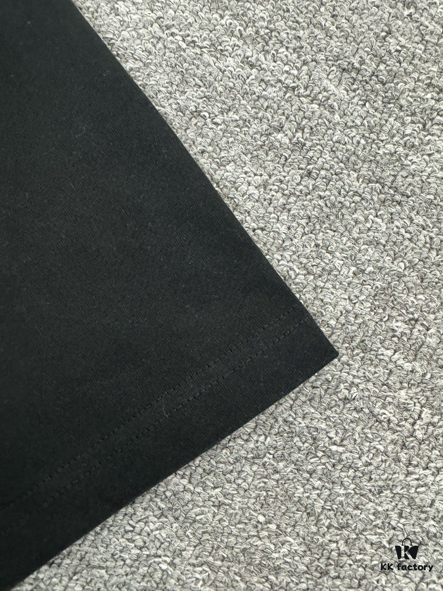 Balmain Heavyweight 320g Cotton T-Shirt, Thick and Breathable Loose-Fit Short-Sleeve Crew Neck Tee, New Spring-Summer Fashion with Gold Foil Logo Print