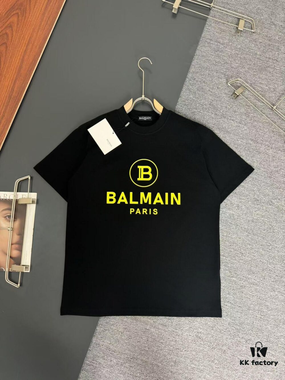 Balmain Heavyweight 320g Cotton T-Shirt with Logo Print, Breathable and Comfortable Loose-Fit Short-Sleeve Crew Neck Tee for Spring and Summer