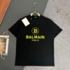 Balmain Heavyweight 320g Cotton T-Shirt with Logo Print, Breathable and Comfortable Loose-Fit Short-Sleeve Crew Neck Tee for Spring and Summer