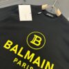 Balmain Heavyweight 320g Cotton T-Shirt with Logo Print, Breathable and Comfortable Loose-Fit Short-Sleeve Crew Neck Tee for Spring and Summer