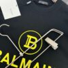 Balmain Heavyweight 320g Cotton T-Shirt with Logo Print, Breathable and Comfortable Loose-Fit Short-Sleeve Crew Neck Tee for Spring and Summer