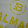 Balmain Heavyweight 320g Cotton T-Shirt with Logo Print, Breathable Loose-Fit Short-Sleeve Crew Neck Tee for Spring and Summer