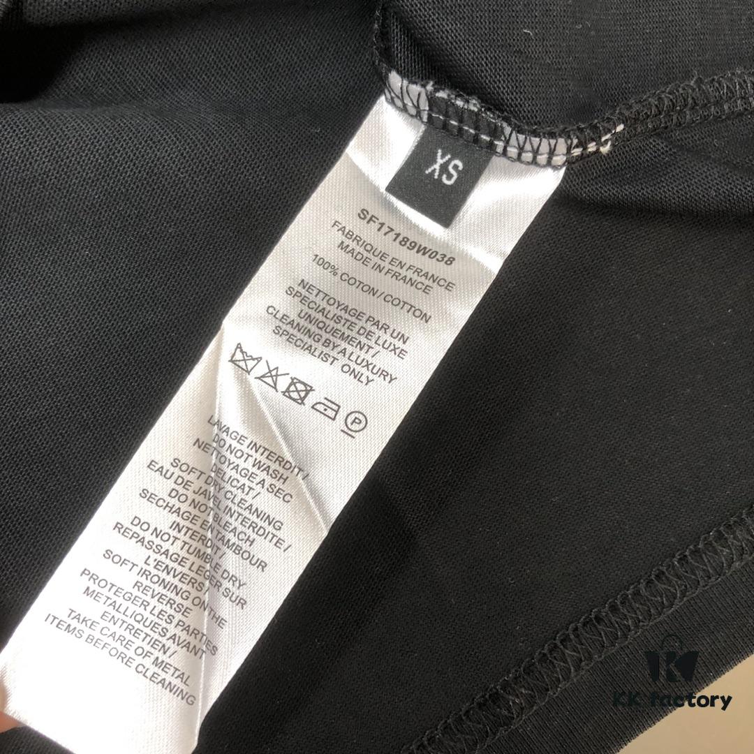 BALMAIN 2025 Spring/Summer Collection Round-Neck Short-Sleeve T-Shirt with Custom Embroidered Logo – Same as Official Counter Version