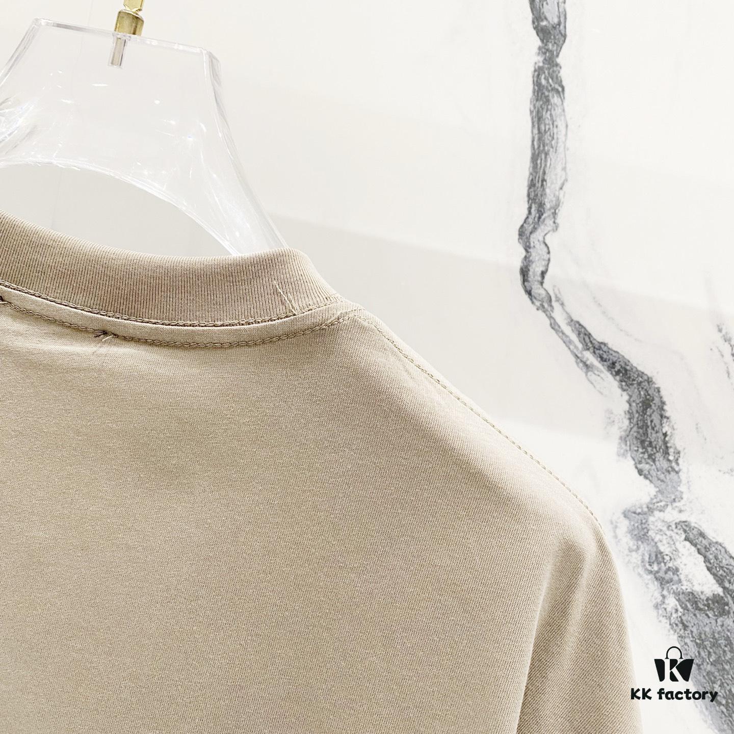 BALMAIN Crew Neck Short Sleeve T-Shirt 260g with Embroidered Logo