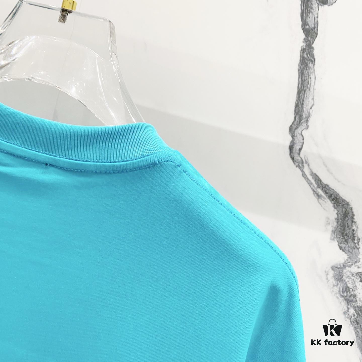 BALMAIN Crew Neck Short Sleeve T-Shirt 260g with Embroidered Logo