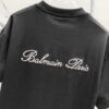 BALMAIN 260g Crew Neck Short Sleeve T-Shirt with Embroidered Brand Logo