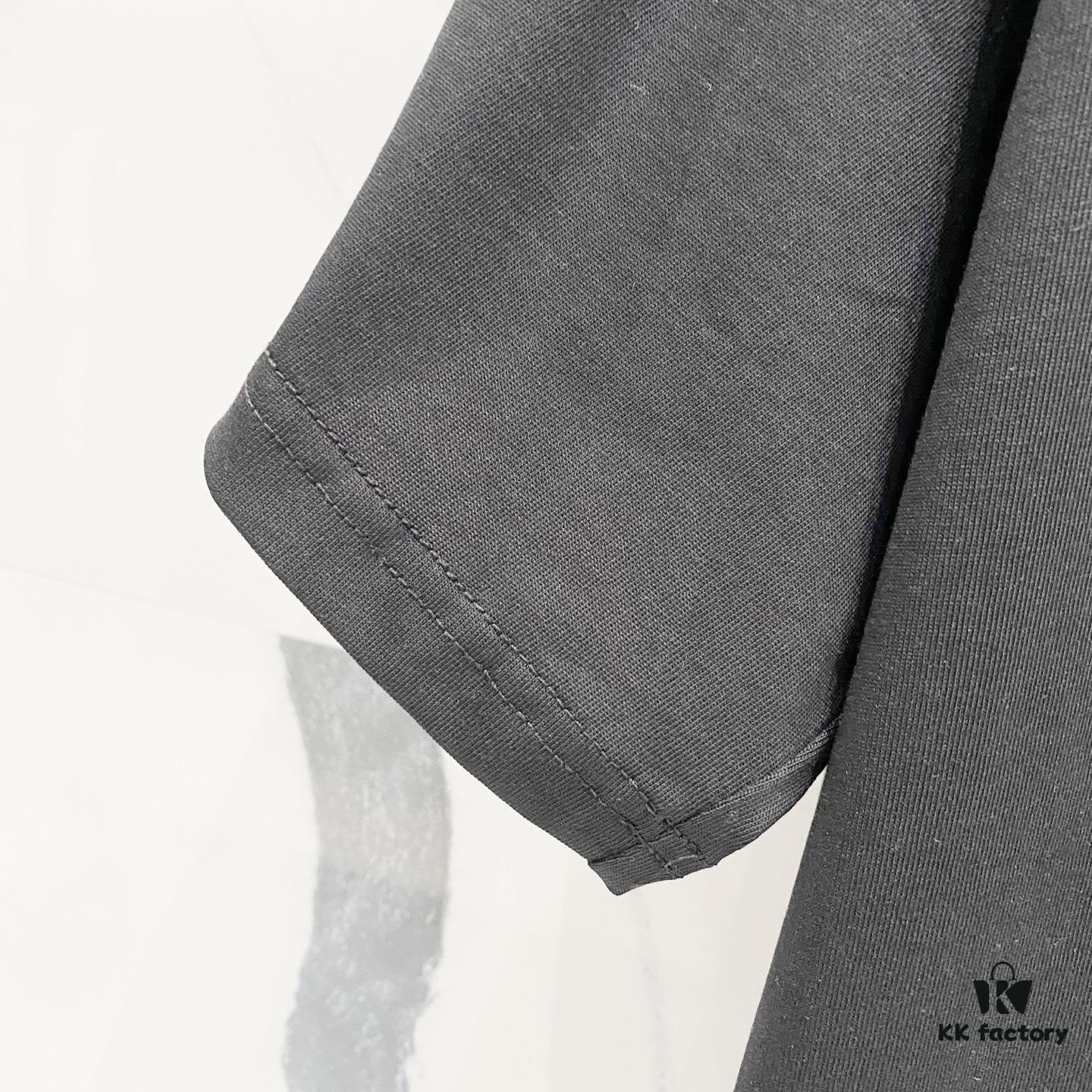 BALMAIN 260g Crew Neck Short Sleeve T-Shirt with Embroidered Brand Logo