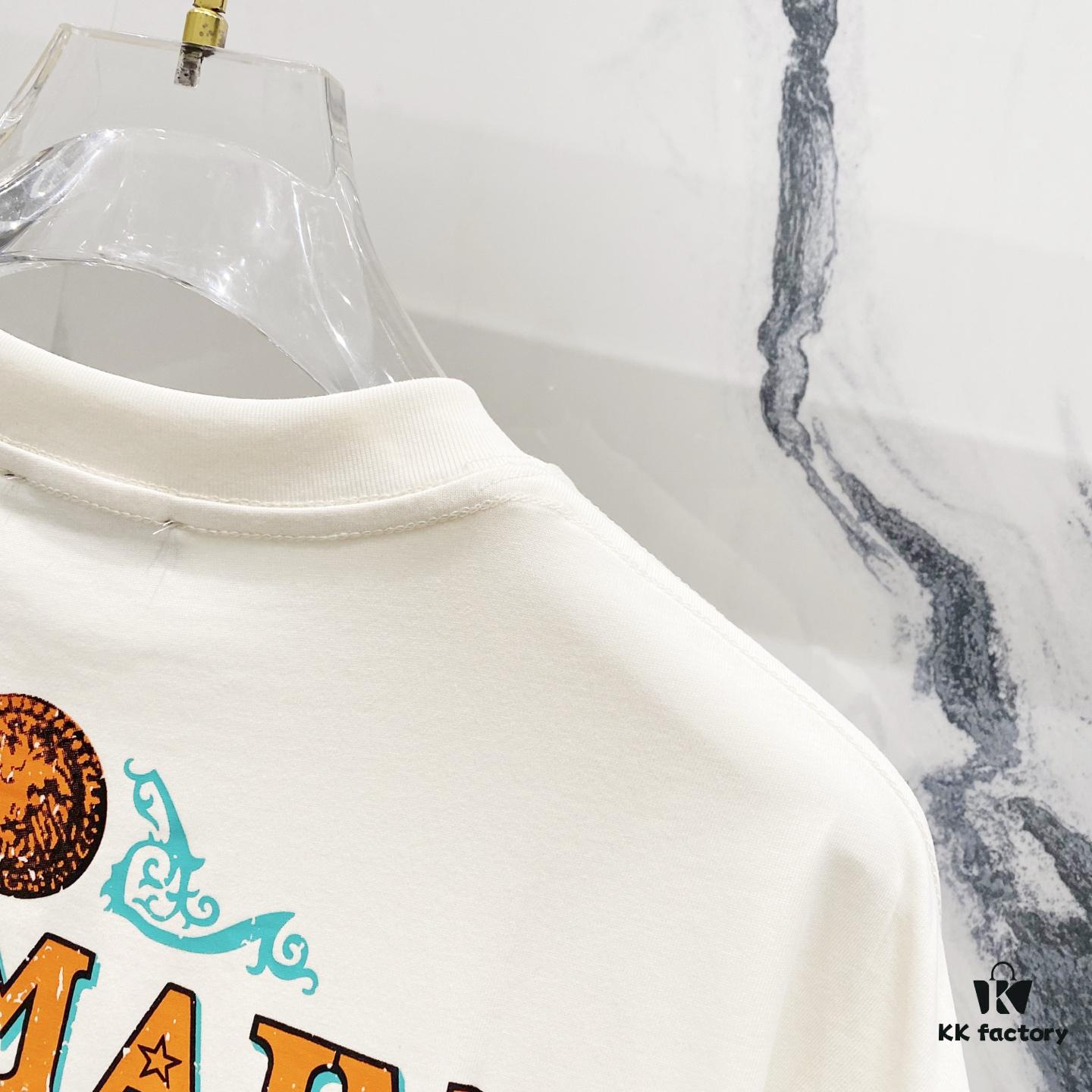 BALMAIN Men's 260g Crew Neck Short Sleeve T-Shirt with Embroidered Logo and Brand Print