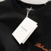 BALMAIN 260g Crew Neck Short Sleeve T-Shirt Embroidered Small Letter Logo Saint Warrior Brand Print Design