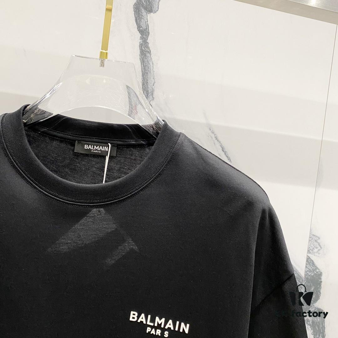 BALMAIN Crew Neck Short Sleeve T-Shirt 260g