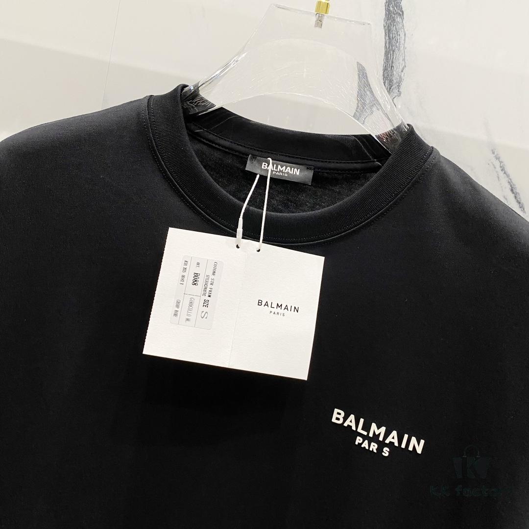 BALMAIN Crew Neck Short Sleeve T-Shirt 260g