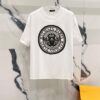 BALMAIN 260g Crew Neck Short Sleeve T-Shirt with Angel Shield and Letter Logo Print