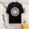 BALMAIN 260g Crew Neck Short Sleeve T-Shirt with Angel Shield and Letter Logo Print