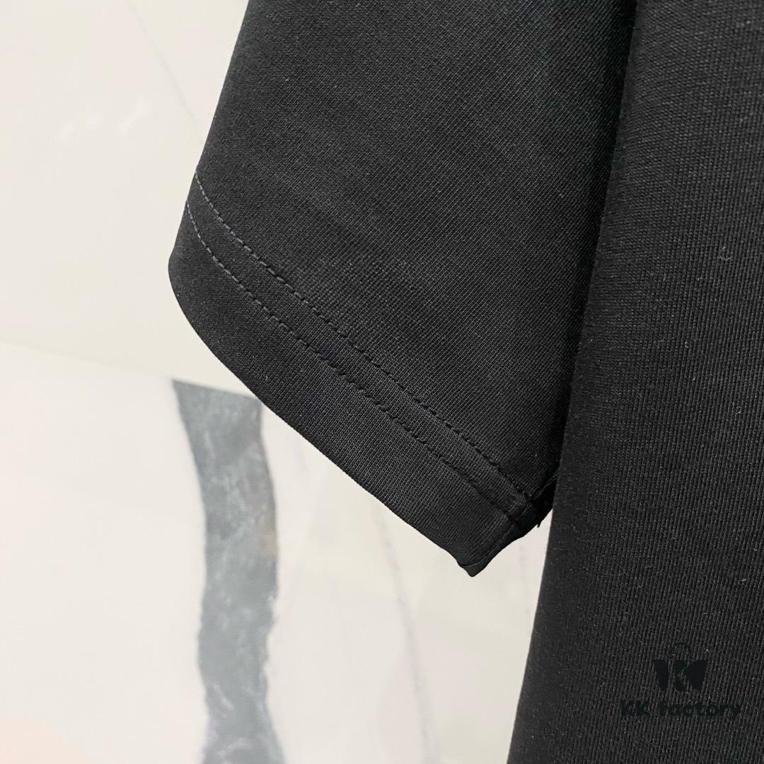 BALMAIN Red Lip Print Round Neck Short Sleeve T-Shirt 260g