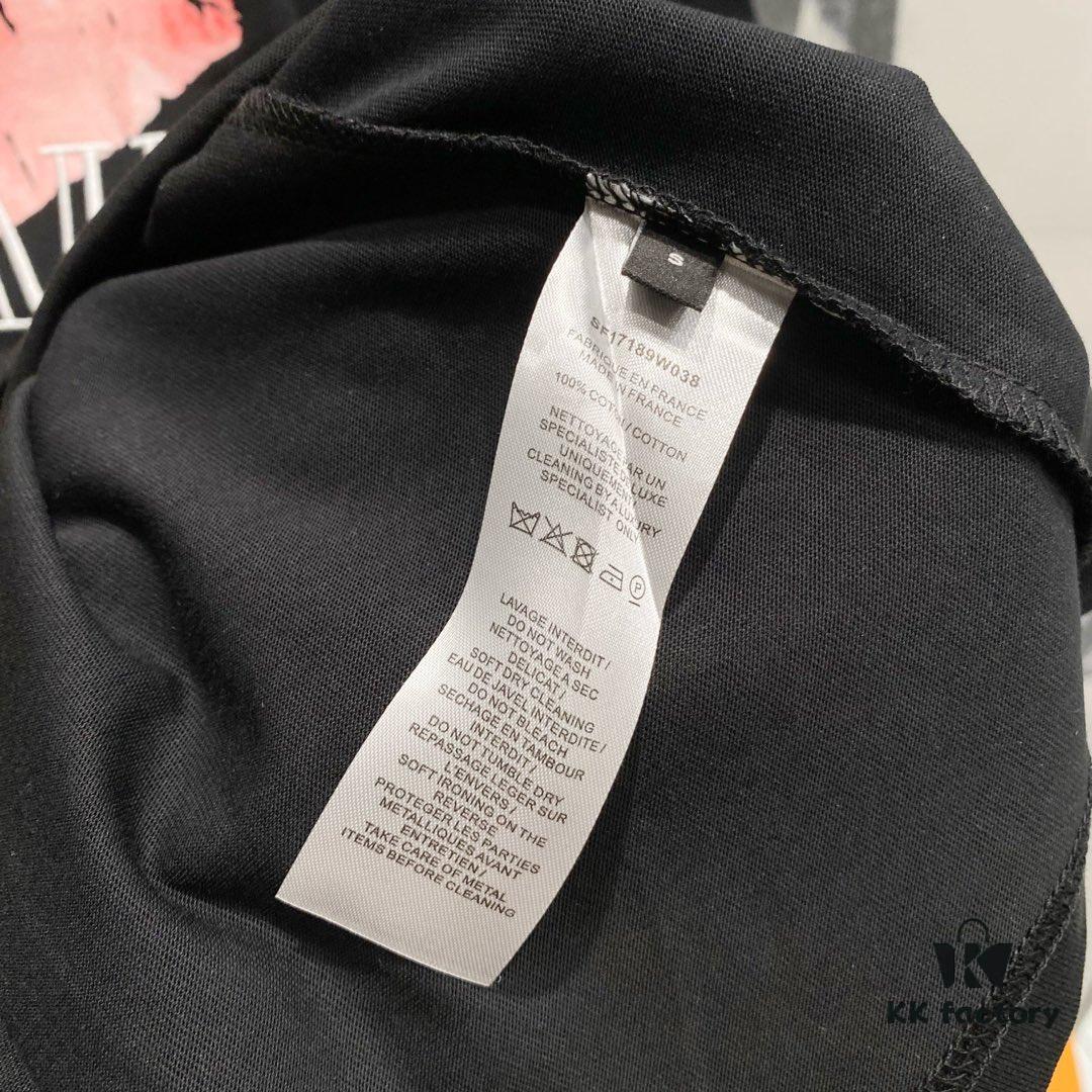 BALMAIN Red Lip Print Round Neck Short Sleeve T-Shirt 260g