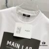 BALMAIN 260g Crew Neck Short Sleeve T-Shirt with Brand Overlapping Letter Print Logo Design
