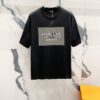 BALMAIN 260g Crew Neck Short Sleeve T-Shirt with Brand Overlapping Letter Print Logo Design