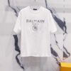 BALMAIN 260g Round Neck Short Sleeve T-Shirt with Reflective 3M Brand Embossed Logo