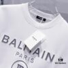 BALMAIN 260g Round Neck Short Sleeve T-Shirt with Reflective 3M Brand Embossed Logo