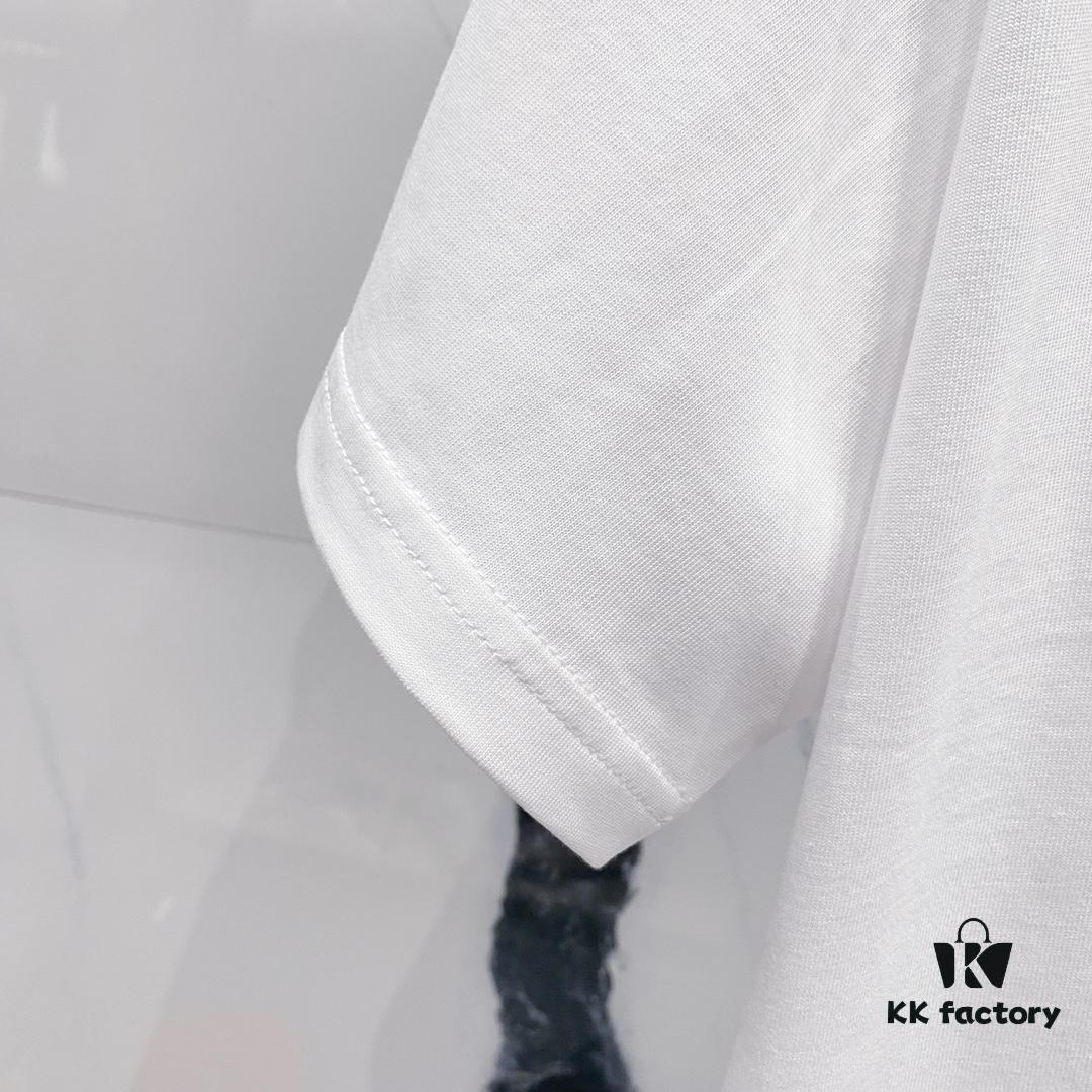 BALMAIN 260g Round Neck Short Sleeve T-Shirt with Reflective 3M Brand Embossed Logo