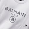 BALMAIN 260g Round Neck Short Sleeve T-Shirt with Reflective 3M Brand Embossed Logo