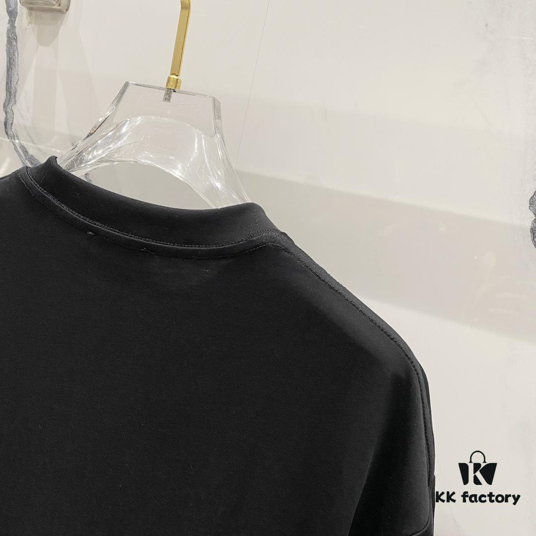 BALMAIN 260g Crew Neck Short Sleeve T-Shirt with Reflective 3M Logo