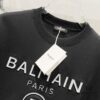 BALMAIN 260g Crew Neck Short Sleeve T-Shirt with Reflective 3M Logo
