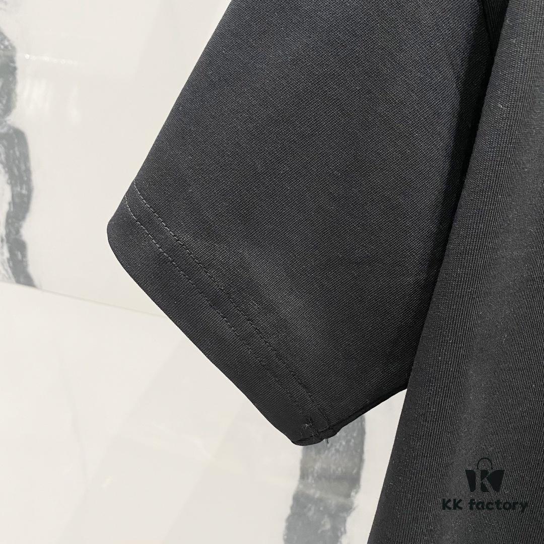 BALMAIN 260g Crew Neck Short Sleeve T-Shirt with Reflective 3M Logo