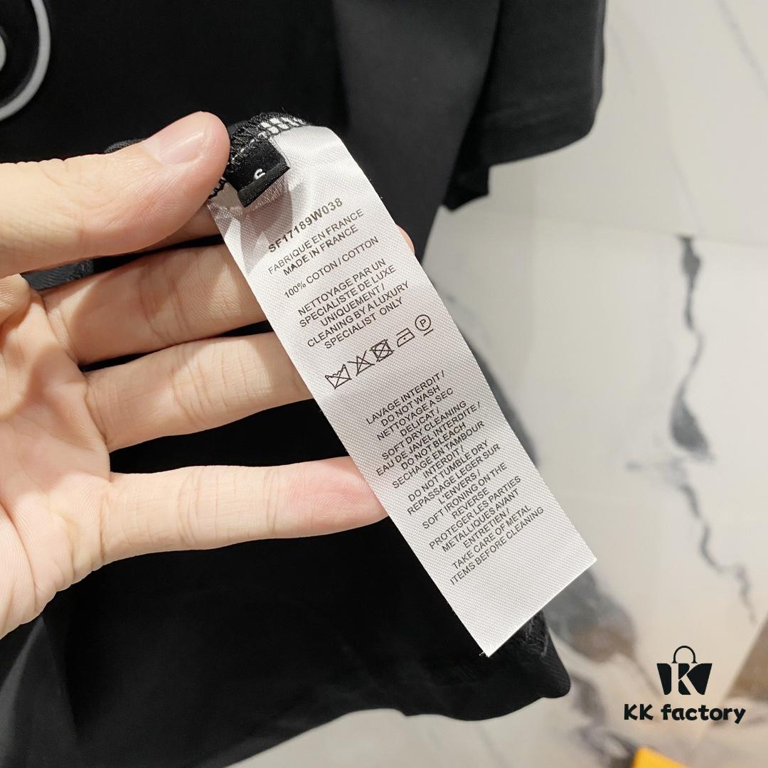 BALMAIN 260g Crew Neck Short Sleeve T-Shirt with Reflective 3M Logo