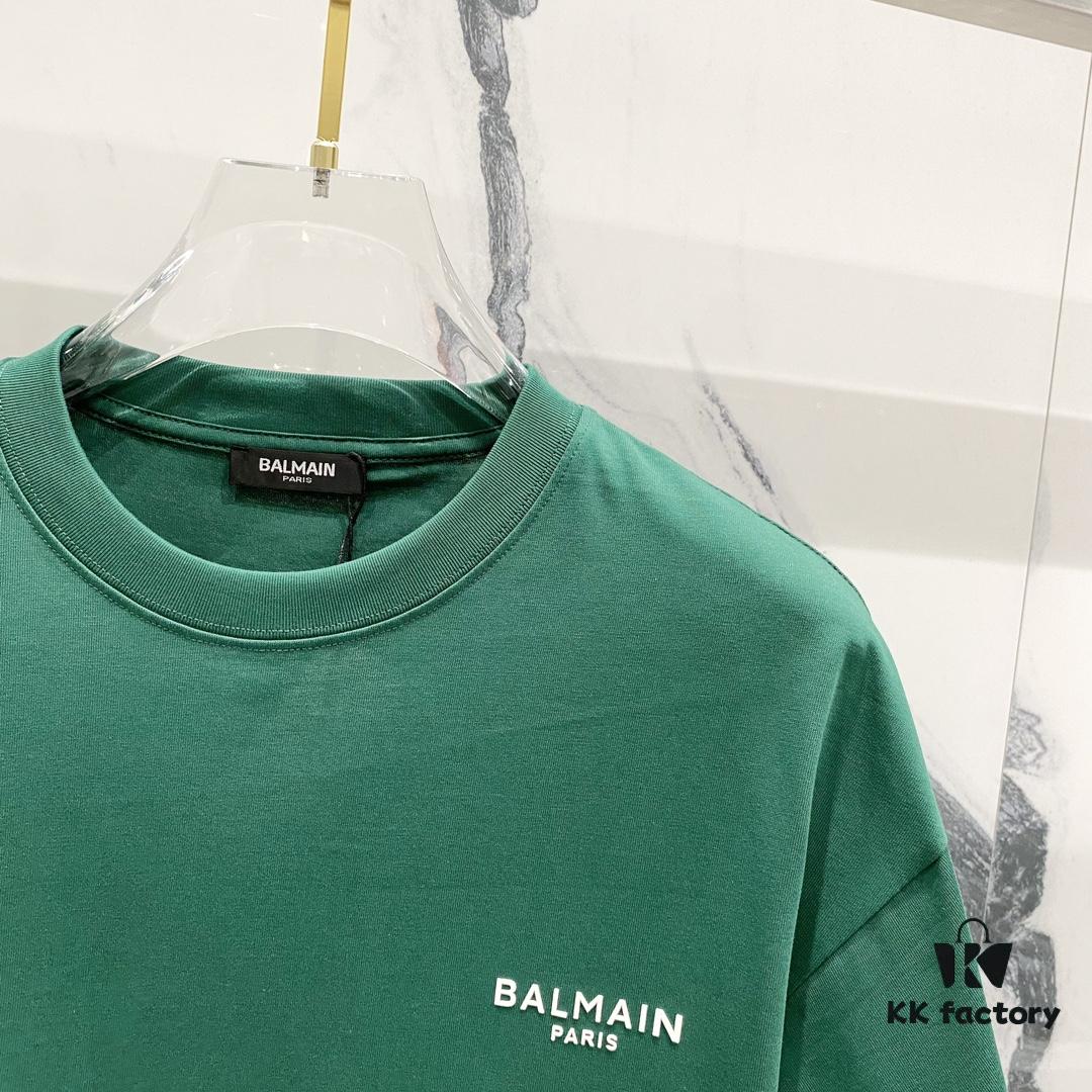 BALMAIN Crew Neck Short Sleeve T-Shirt 260g
