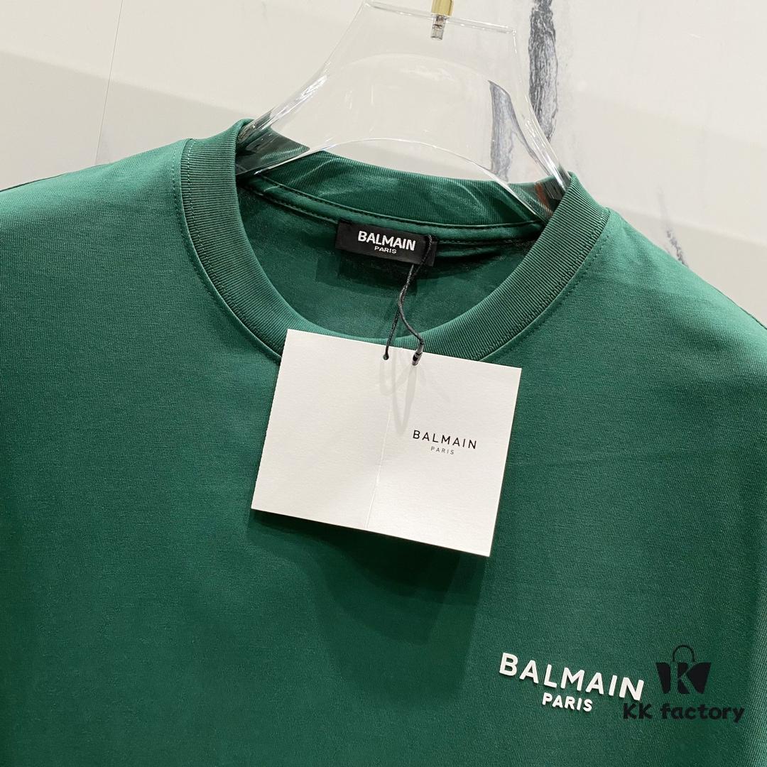 BALMAIN Crew Neck Short Sleeve T-Shirt 260g