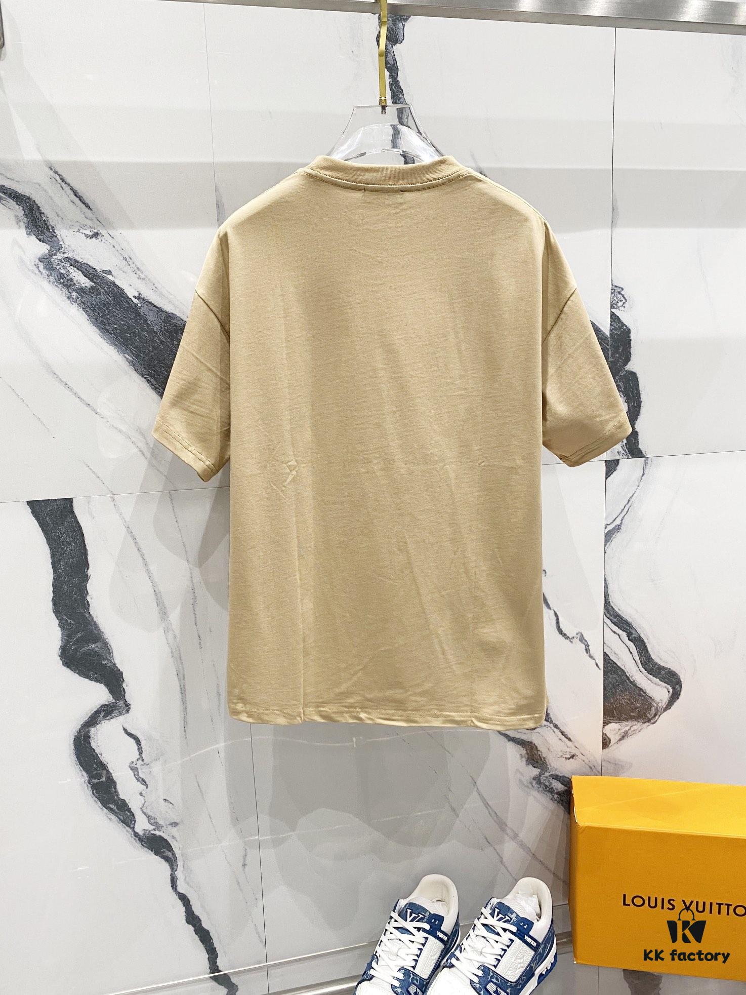 BALMAIN Crew Neck Short Sleeve T-Shirt 260g Classic Gold Foil Logo Print