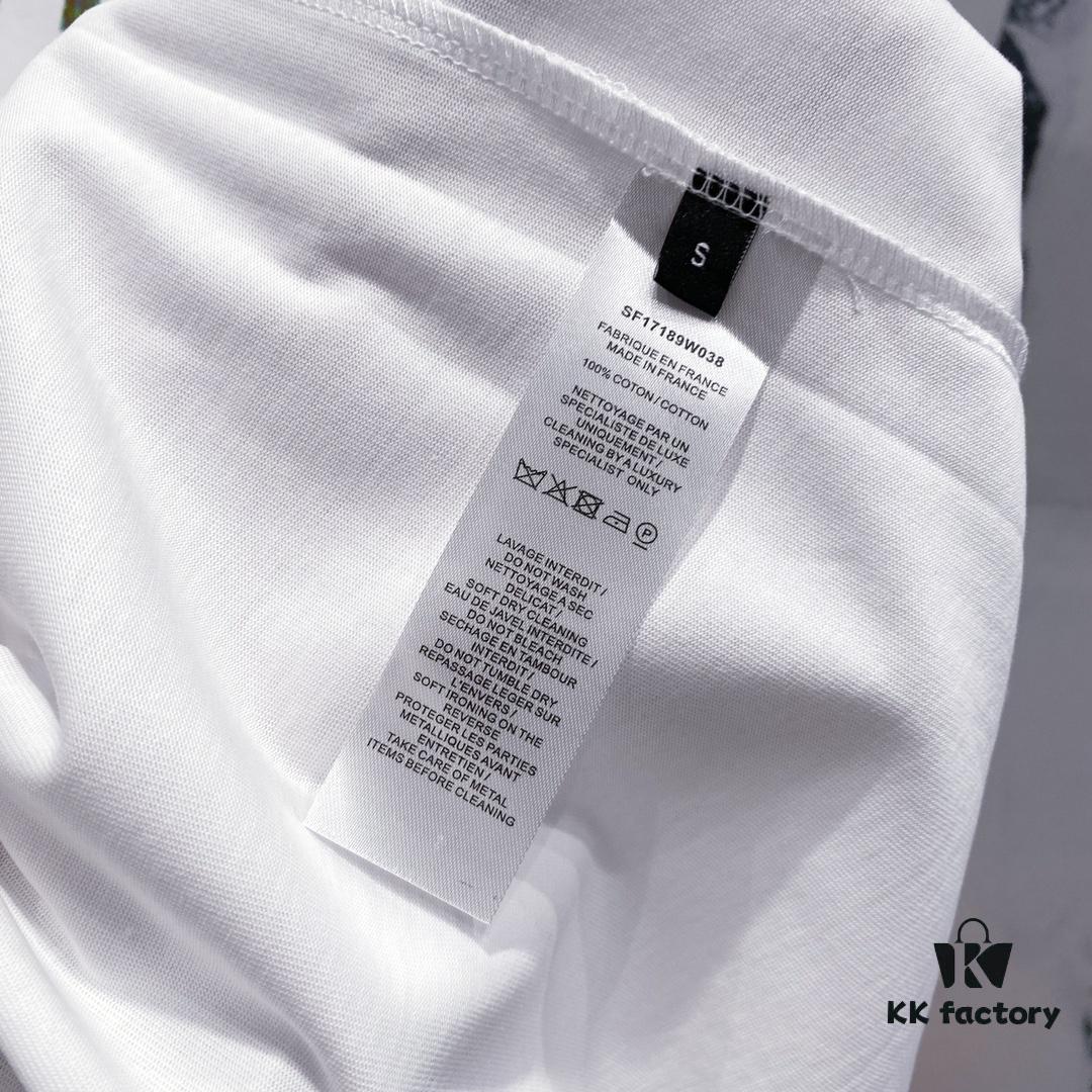 BALMAIN Crew Neck Short Sleeve T-Shirt 260g Classic Gold Foil Logo Print