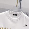 BALMAIN Crew Neck Short Sleeve T-Shirt 260g Classic Gold Foil Logo Print