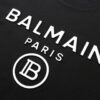 BALMAN Round Neck Short Sleeve T-Shirt with Minimalist 3D Letter Print Logo
