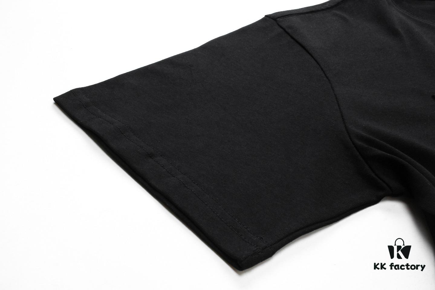 BALMAN Round Neck Short Sleeve T-Shirt with Minimalist 3D Letter Print Logo