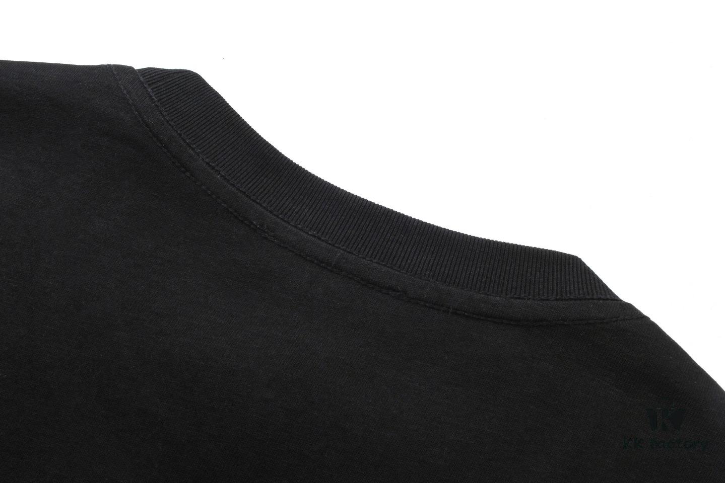 BALMAN Round Neck Short Sleeve T-Shirt with Minimalist 3D Letter Print Logo