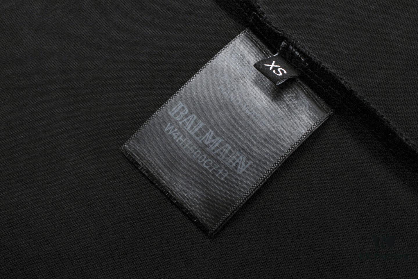 BALMAN Round Neck Short Sleeve T-Shirt with Minimalist 3D Letter Print Logo