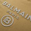 BALMAN Round Neck Short Sleeve T-Shirt with Minimalist 3D Letter Print Logo