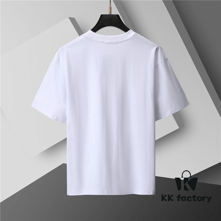 2025 Spring and Summer New Arrival T-Shirt, Men's Crew Neck Classic Logo T-Shirt Made from Imported Custom Fabric, High-End Quality Exuding Luxury