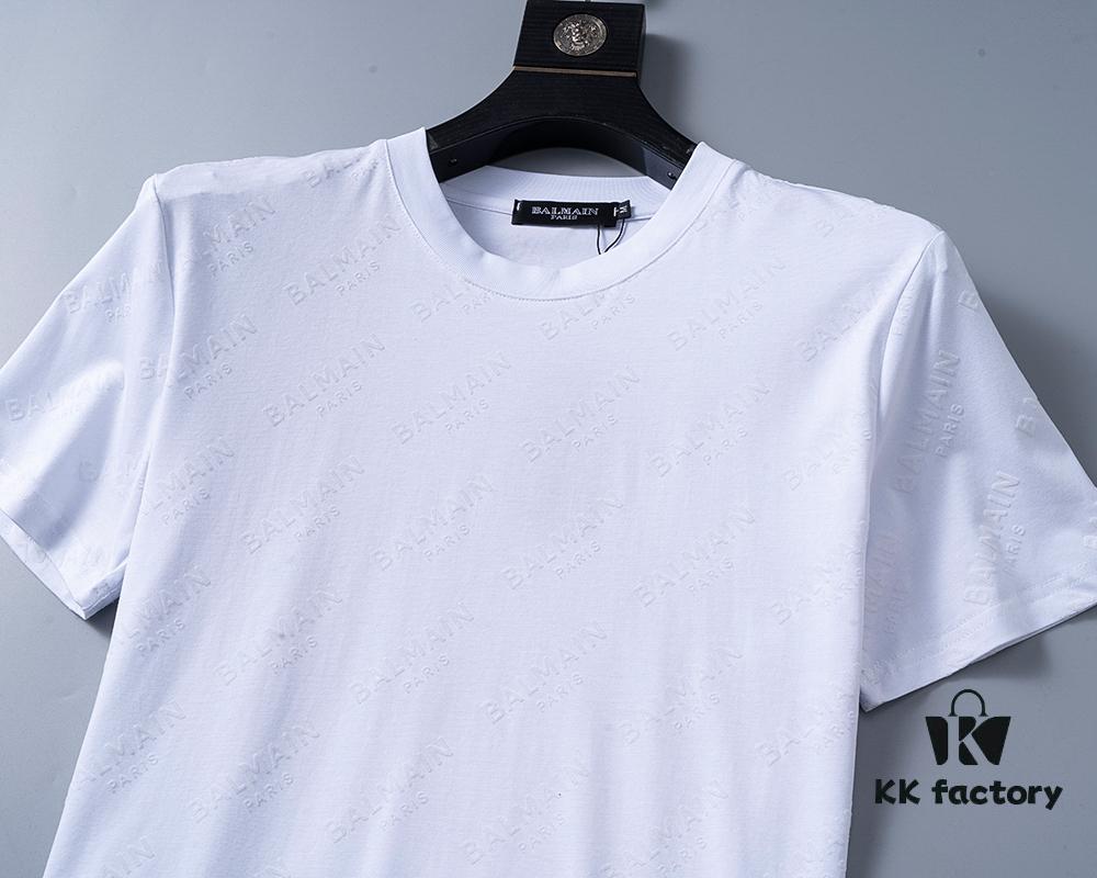 2025 New Arrival T-Shirt, All-Over Flocked Print, Exquisite Craftsmanship, Official Website Synchronized, Classic Fashionable and Versatile