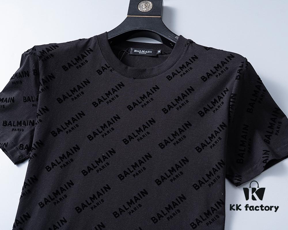 2025 New Arrival T-Shirt with All-Over Flocking Print, Exquisite Craftsmanship, Synchronized with Official Website, Classic and Stylish for Versatile Pairing