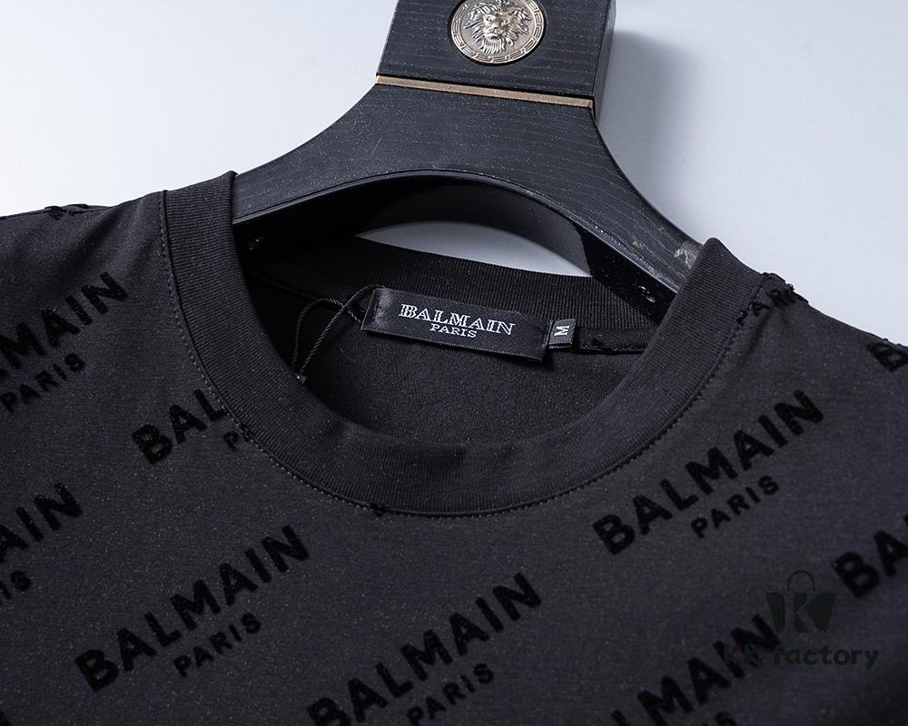 2025 New Arrival T-Shirt with All-Over Flocking Print, Exquisite Craftsmanship, Synchronized with Official Website, Classic and Stylish for Versatile Pairing