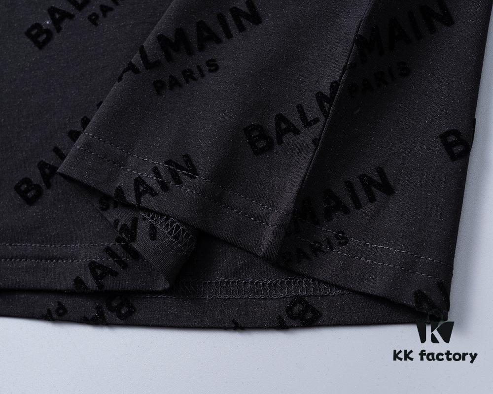 2025 New Arrival T-Shirt with All-Over Flocking Print, Exquisite Craftsmanship, Synchronized with Official Website, Classic and Stylish for Versatile Pairing